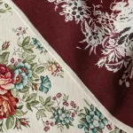 Virágmintás gobelin asztalterítő zsenília fonalból Natúr 140x180 cm +/-5%