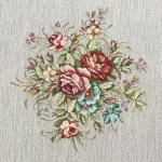 Vastagabb virágmintás gobelin terítő zsenília fonalból Szürke 100x100 cm +/- 5%