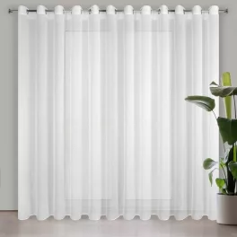   Rebecca fényáteresztő függöny finom esőszerkezettel Fehér 350x250 cm