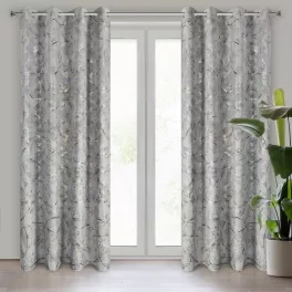   Odeta bársony sötétítő függöny Acélszürke 135x250 cm