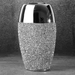 Palmera glamour stílusú kerámia váza Ezüst 14x10x24 cm