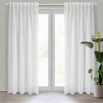 Simone fényáteresztő függöny sima voile anyagból mennyezeti sínhez Fehér 140x300 cm