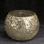 Melia üveg gyertyatartó Arany 14x14x10 cm