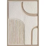 Absztrakt falikép 601b keretezve Fehér/bézs 40x60 cm
