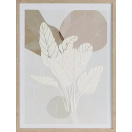  Növényi motívumot ábrázoló falikép 602 Fehér 45x60x2 cm - 5 cm