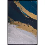 Absztrakt falikép 605a Fehér/sötétkék kerettel 60x90 cm