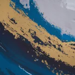 Absztrakt falikép 605b Fehér/sötétkék kerettel 60x90 cm