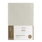 Nova3 pamut-szatén gumis lepedő Világosbézs 100x200 cm +25 cm