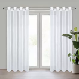   Arleta függöny finom fényű sifon szövetből Fehér 135x270 cm
