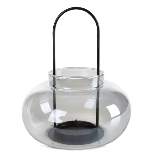 Üveg gyertyatartó Szürke 19 cm - 5x23 cm