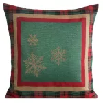 Star karácsonyi gobelin párnahuzat Zöld 45x45 cm +/-5%
