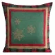 Star karácsonyi gobelin párnahuzat Zöld 45x45 cm +/-5%