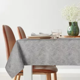   Isla banánlevél mintás jacquard asztalterítő Ezüst 140x180 cm