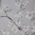 Virágos növényt ábrázoló kézzel festett falikép kerettel 628b Bézs 40x60 cm