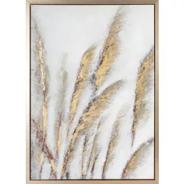   Növényi motívumot ábrázoló falikép 635 Szürke 50x70x3 cm - 8 cm