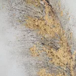 Növényi motívumot ábrázoló kézzel festett falikép 635 Szürke 50x70x3 cm - 8 cm