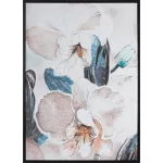 Orchidea kézzel festett falikép 638a kerettel Bézs 50x70 cm