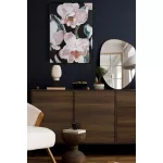 Orchidea kézzel festett falikép 638b kerettel Fekete 50x70 cm