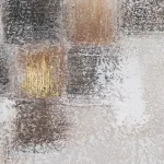 Absztrakt falikép 644 kerettel Fehér/arany 80x80 cm