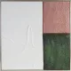 Absztrakt falikép 645b kerettel Fehér/rózsaszín/zöld 80x80 cm