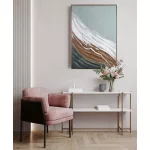 Absztrakt falikép 646 kerettel Menta 70x100 cm