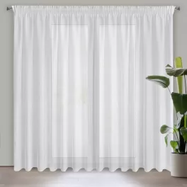   Rebecca fényáteresztő függöny finom esőszerkezettel Fehér 400x250 cm