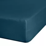 Adela jersey pamut gumis lepedő Gránátkék 140x200 cm +30 cm