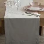 Melinda bársony asztali futó Ezüst 40x140 cm