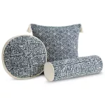 Fabia rojtos párnahuzat geometrikus mintával Gránátkék 45x45 cm