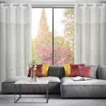 Agis3 etamin függöny mohair díszítéssel Krémszín 140x250 cm