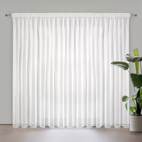 Lucy fehér  fényáteresztő függöny voile anyagból 200x270 cm