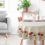 Pipacsos gobelin asztali futó Natúr 40x100 cm +/-5%