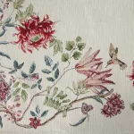 Egzotikus virágmintás gobelin asztalterítő zsenília fonalból Natúr 140x180 cm +/-5%