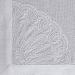 Brenda terítő elegáns díszítéssel Fehér 85x85 cm