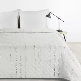   Blink1 mikroszálas ágytakaró ezüst fényű mintával Fehér 170x210 cm