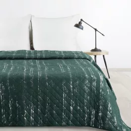   Blink1 mikroszálas ágytakaró ezüst fényű mintával Sötétzöld 170x210 cm