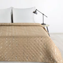   Blink1 mikroszálas ágytakaró ezüst fényű mintával Bézs 170x210 cm