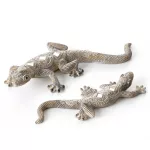 Gatos3 gyík figura Ezüst 25x11x5 cm