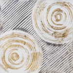 Bohém stílusú falikép 651a Fehér 60x60x3 cm