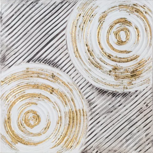 Bohém stílusú falikép 651a Fehér 60x60x3 cm