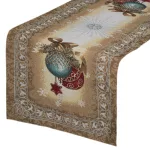 Gobelin karácsonyi terítő karácsonyfadíszes 4069 Arany 45x140 cm - 5 cm