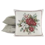 Gobelin karácsonyi párnahuzat zsenília fonalból 481 Piros 45x45 cm - 5 cm