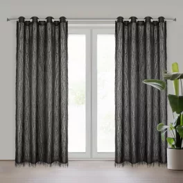 Aurora Eva Minge fekete design függöny 140x250 cm