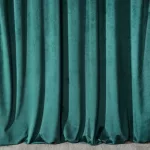 Rosa bársony sötétítő függöny Sötét türkiz 140x250 cm