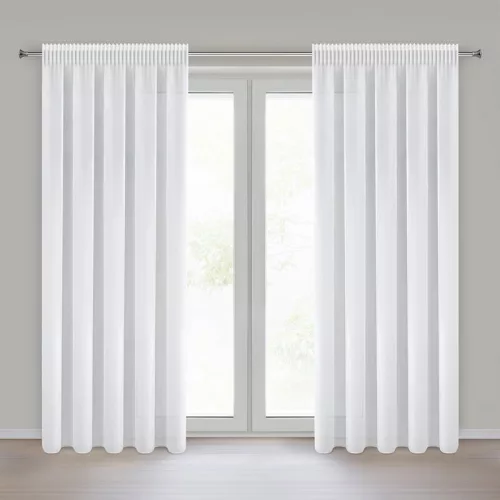 Dalia függöny matt sifon szövetből Fehér 140x270 cm