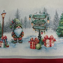 Karácsonyi terítő gobelin xmas Piros 45x140 cm - 5 cm