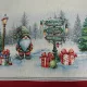 Karácsonyi terítő gobelin xmas Piros 45x140 cm - 5 cm