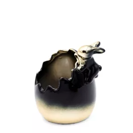 Fekete-arany húsvéti dekoráció Fekete 9x7x9 cm