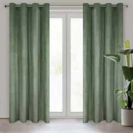   Rosa zöld sötétítő függöny bársony Sötét menta 140x250 cm