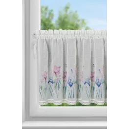 Dolorez írisz mintás vitrázs függöny Fehér 60x150 cm